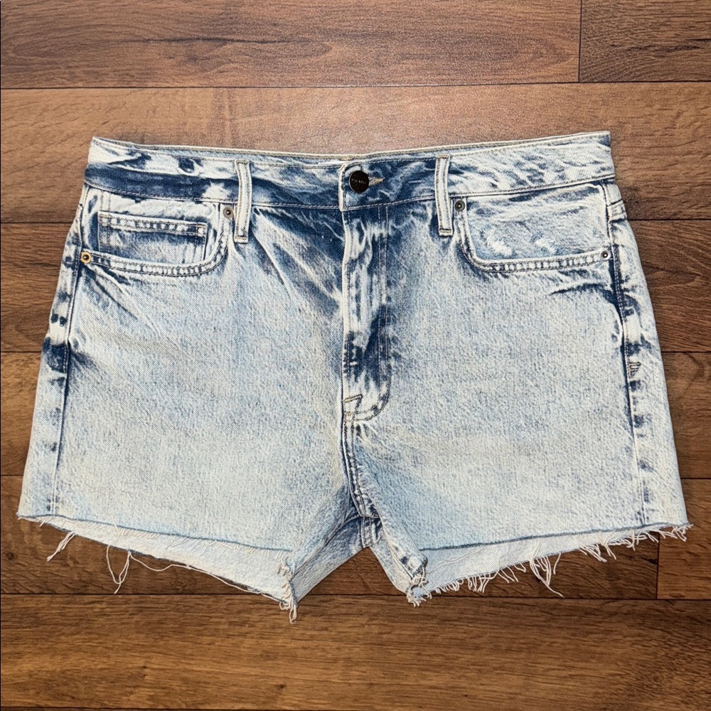 Frame Size 30 Le Simone Short Blue Acid Washed Denim Cut Offs Sexy Classy Comfy